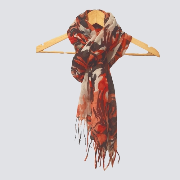 💫HOST PICK💫❤Pretty black and pink lightweight scarf - Picture 1 of 3